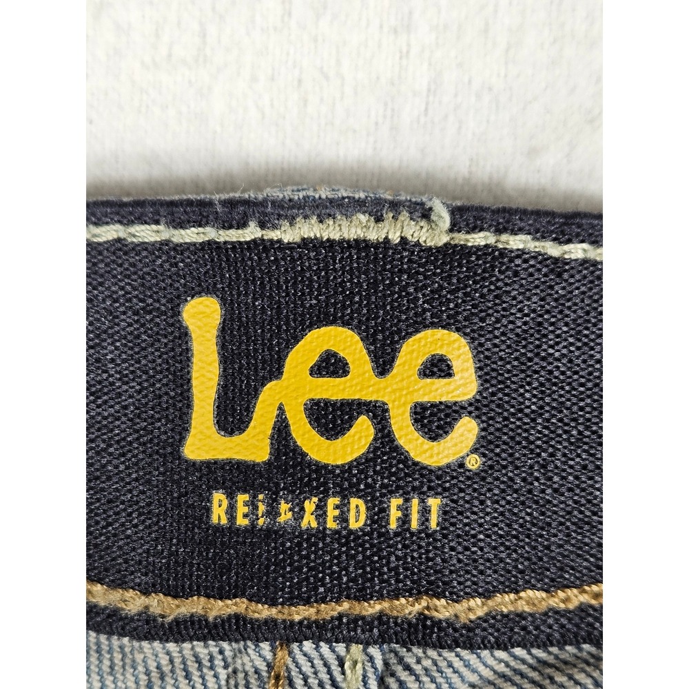Lee Relaxed Fit Mens Jeans 52x30 Blue Denim Straight Leg Stretch 2106439 - Picture 5 of 10